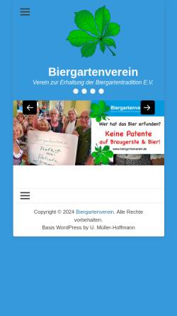 Vorschau der mobilen Webseite biergartenverein.de, Verein zur Erhaltung der Biergartentradition e.V