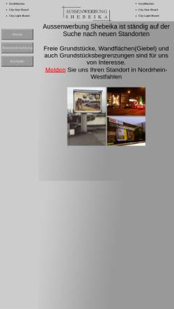 Vorschau der mobilen Webseite www.aussenwerbung-shebeika.de, Aussenwerbung Shebeika