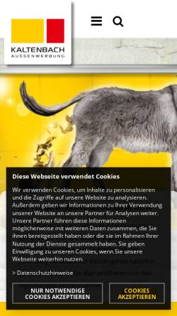 Vorschau der mobilen Webseite plakat-wirkt.de, Kaltenbach GmbH