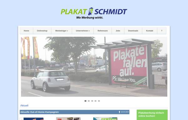 Vorschau von plakatschmidt.de, Pfälzischer Plakatanschlag & Rheinland-Pfälzische Großflächenwerbung