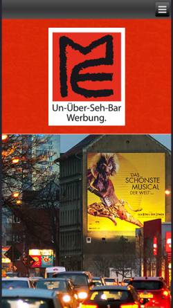Vorschau der mobilen Webseite www.un-ueber-seh-bar.de, Un-Über-Seh-Bar Werbung - M. Elscheich