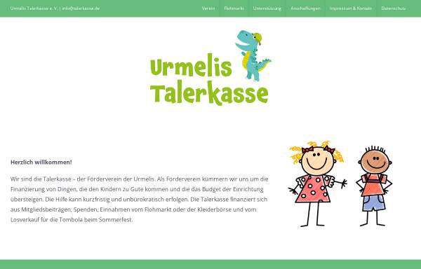 Vorschau von www.talerkasse.de, UrmelisTalerkasse e.V.