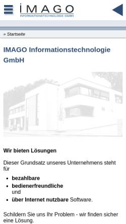 Vorschau der mobilen Webseite www.imago.de, IMAGO Informationstechnologie GmbH