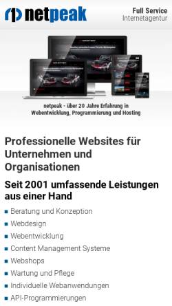 Vorschau der mobilen Webseite www.netpeak.de, Netpeak