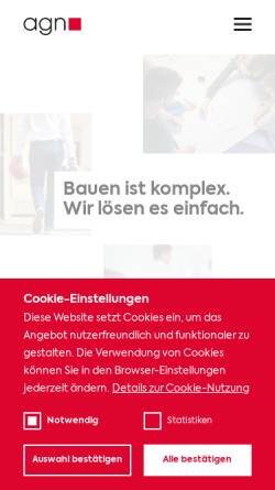 Vorschau der mobilen Webseite www.agn.de, agn Niederberghaus & Partner GmbH