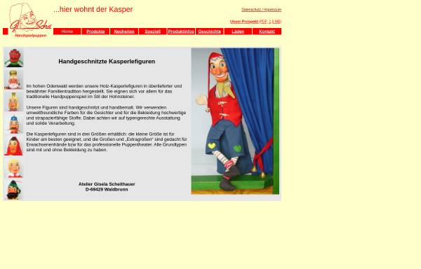 Vorschau von www.gischa.de, GiScha Handspielpuppen
