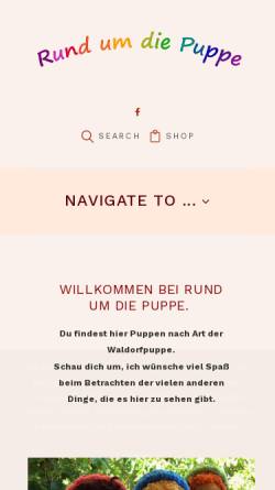Vorschau der mobilen Webseite www.rundumdiepuppe.de, Rund um die Puppe