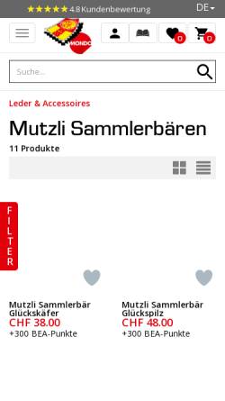 Vorschau der mobilen Webseite www.mutzli.ch, Mutzli-Teddys