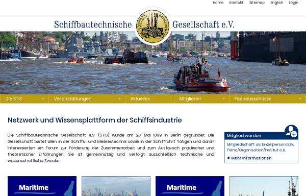 Vorschau von www.stg-online.org, Schiffbautechnische Gesellschaft e. V.