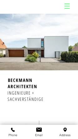 Vorschau der mobilen Webseite www.beckmann-architekten.de, Beckmann Architekten