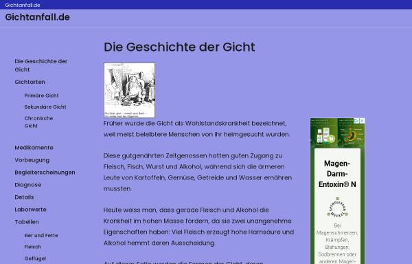 Vorschau von www.gichtanfall.de, Gichtanfall