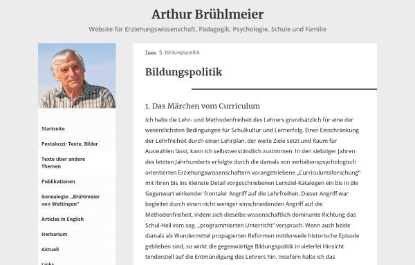 Arthur Brühlmeier: bildungspolitische Themen