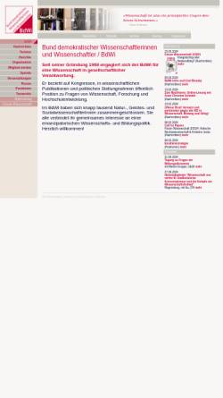 Vorschau der mobilen Webseite www.bdwi.de, Bund demokratischer Wissenschaftlerinnen und Wissenschaftler (BdWi)