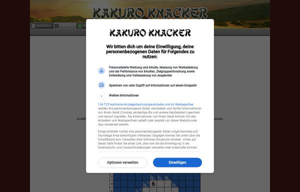 Vorschau von www.kakuro-knacker.de, Kakuro Knacker