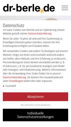 Vorschau der mobilen Webseite dr-berle.de, Berle, Dr. Waltraud