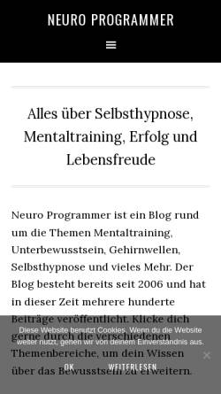 Vorschau der mobilen Webseite www.neuro-programmer.de, Mind Programming, Felix Beilharz