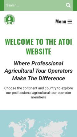 Vorschau der mobilen Webseite www.atoi.org, Agricultural Tour Operators International (ATOI)