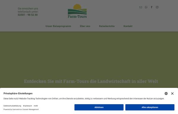 Vorschau von www.farm-tours.de, Farm-Tours GmbH