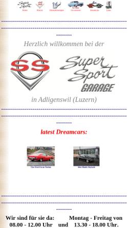 Vorschau der mobilen Webseite www.supersportgarage.ch, Super Sport Garage, Adligenswil