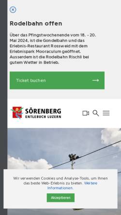 Vorschau der mobilen Webseite www.soerenberg.ch, Tourismus Sörenberg - Flühli