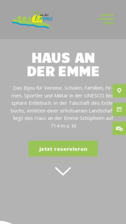 Vorschau der mobilen Webseite www.hausanderemme.ch, Militär- und Ferienhaus