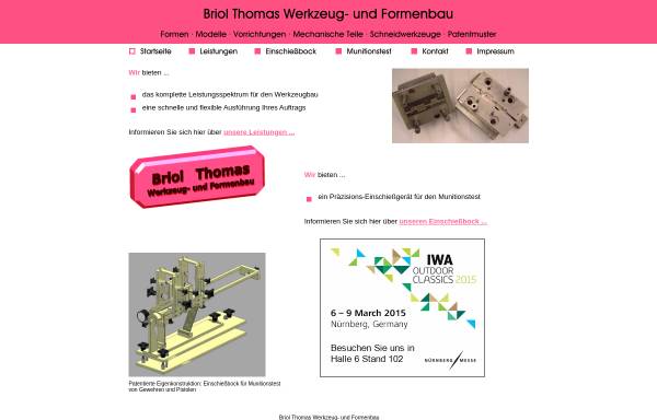 Vorschau von www.einschiessbock.de, Werkzeug- und Formenbau Thomas Briol