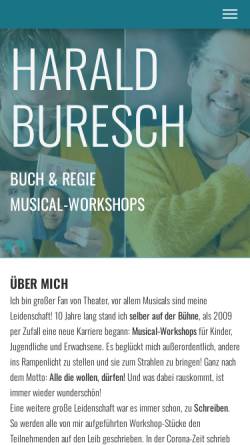Vorschau der mobilen Webseite www.haraldburesch.at, Buresch, Harald