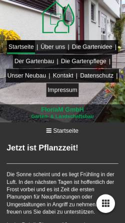 Vorschau der mobilen Webseite www.florian-gmbh.de, Florian GmbH