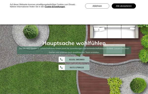 Vorschau von www.hawo-galabau.de, HA-WO Garten- und Landschaftsbau GmbH