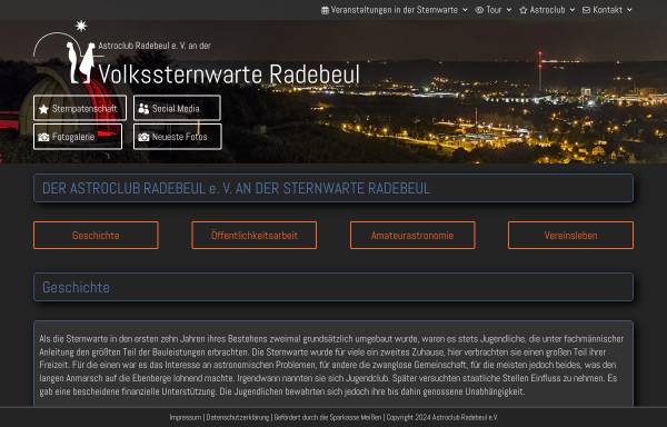 Vorschau von www.astroclub-radebeul.de, Astroclub Radebeul e.V.