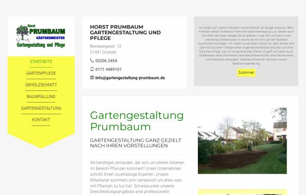 Vorschau von www.gartengestaltung-prumbaum.de, Horst Prumbaum