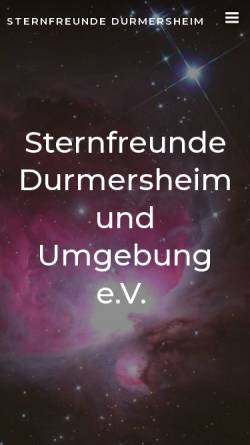 Vorschau der mobilen Webseite sternfreunde-durmersheim.de, Sternfreunde Durmersheim und Umgebung e.V.