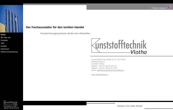 Vorschau von www.kunststofftechnik-vlotho.de, Kunststofftechnik GmbH & Co. KG Vlotho