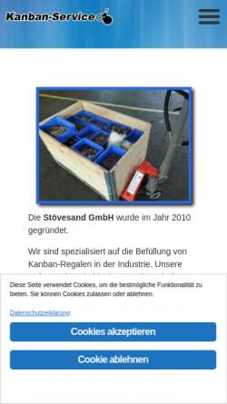Vorschau der mobilen Webseite www.regalservice-bundesweit.de, Regalservice-bundesweit Stövesand GbR