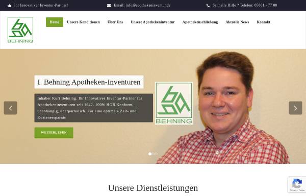 Vorschau von www.apothekeninventur.de, Ilona Behning Apotheken-Inventuren e.K.