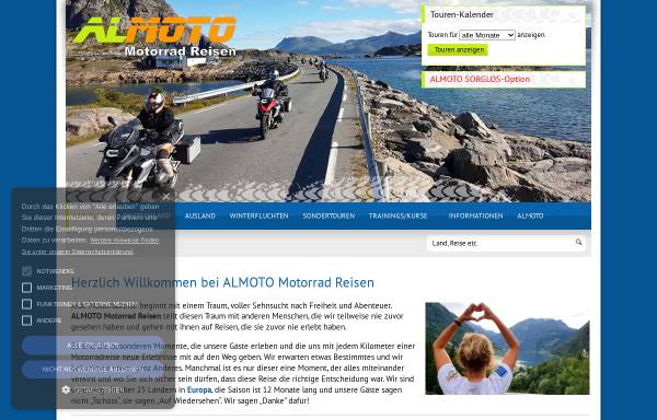 Vorschau von www.almoto.de, ALMOTO Motorrad Reisen