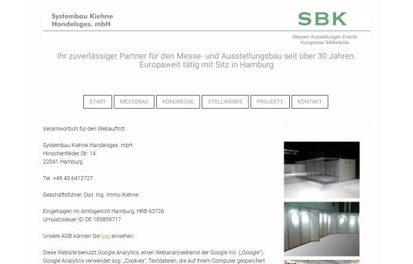 Vorschau von www.systembau-kiehne.de, Systembau Kiehne Handels GmbH