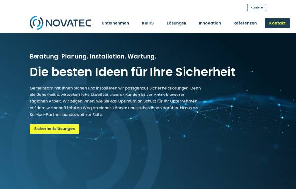 Vorschau von www.novatec-europe.net, Novatec Sicherheit und Logistik GmbH