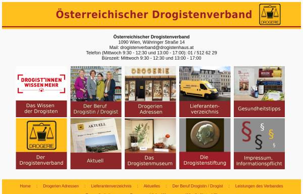 Vorschau von www.drogistenverband.at, Österreichischer Drogistenverband
