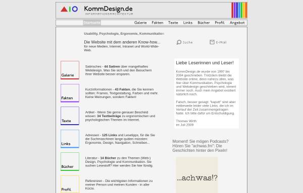 Vorschau von www.kommdesign.de, Kommunikationsdesign Dr. Wirth