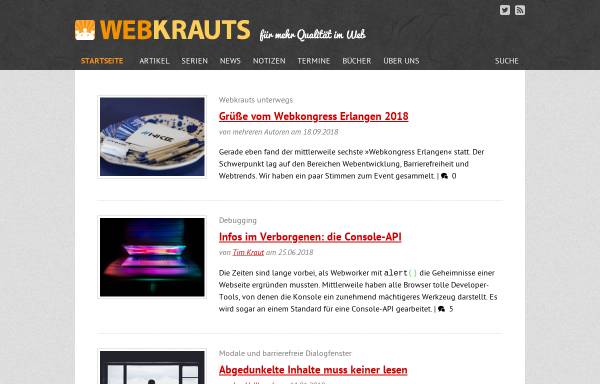 Vorschau von webkrauts.de, Webkrauts