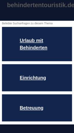 Vorschau der mobilen Webseite www.behindertentouristik.de, Behindertentouristik