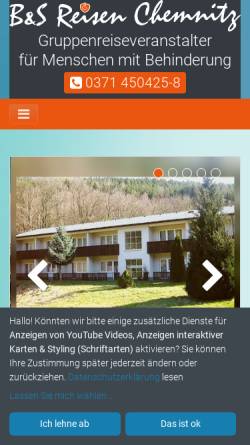 Vorschau der mobilen Webseite www.bs-urlaub.de, BS-Urlaubsreisen