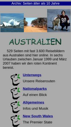 Vorschau der mobilen Webseite www.ingrids-welt.de, Australien total [Ingrid Bunse]