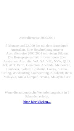 Vorschau der mobilen Webseite www.klueter-online.de, Unsere Australienreise 2000/2001 [Carl Klüter & Claudia Krader]