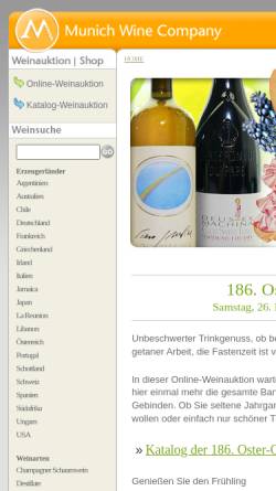 Vorschau der mobilen Webseite www.munichwinecompany.com, Munich Wine Company - Online / Präsenz Weinauktionen in München