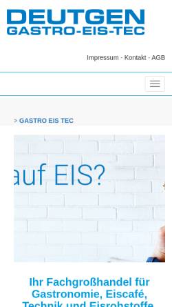 Vorschau der mobilen Webseite www.gastro-eis-tec.de, Gastro-Eis-Tec GmbH