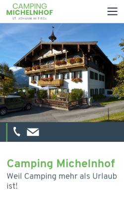 Vorschau der mobilen Webseite www.camping-michelnhof.at, Sonnen-Camping Michelnhof