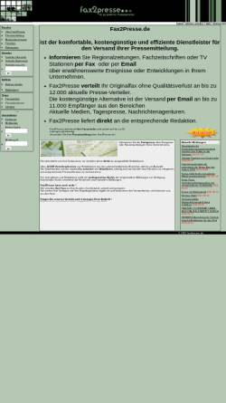 Vorschau der mobilen Webseite www.fax2presse.de, Fax2Presse - KM-Line Internetservice