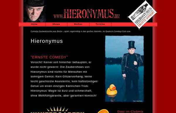 Vorschau von www.hieronymus.biz, Hieronymus Ernste Comedy
